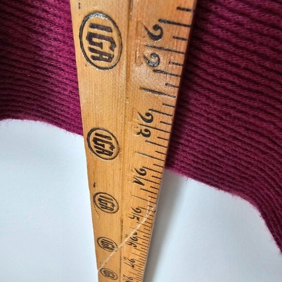 EUC ST JOHN'S BAY MAGENTA RIBBED CREW NECK BOXY PULLOVER SZ L - Picture 15 of 15